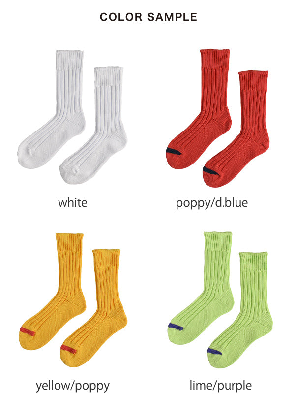 CHUNKY RIBBED CREW SOCKS R1398 【メール便可】