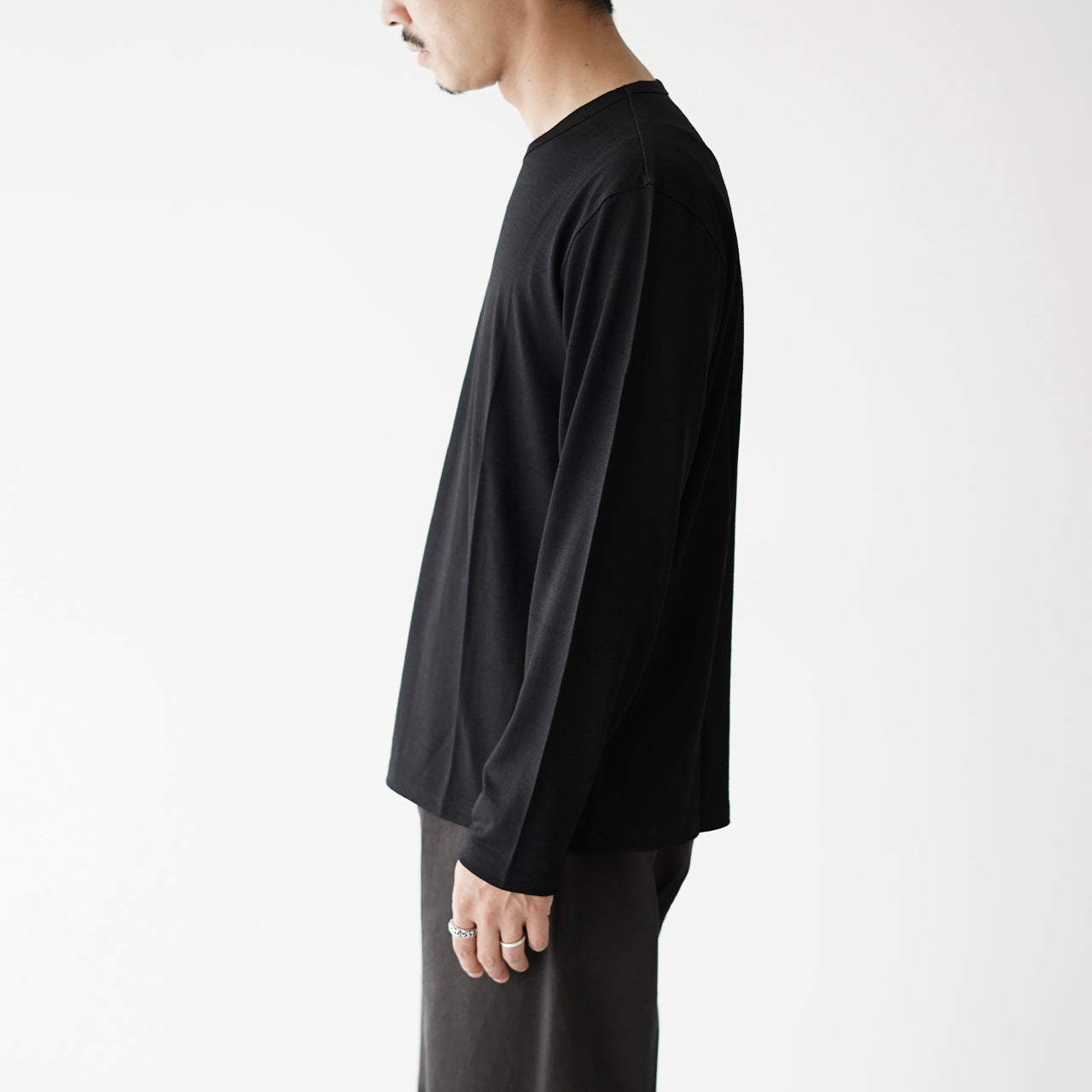 1907 ウール ロング スリーブ Tシャツ wool long sleeve T-shirt ウォッシャブル MK22009【送料無料】