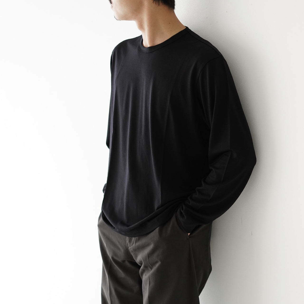 1907 ウール ロング スリーブ Tシャツ wool long sleeve T-shirt ウォッシャブル MK22009【送料無料】