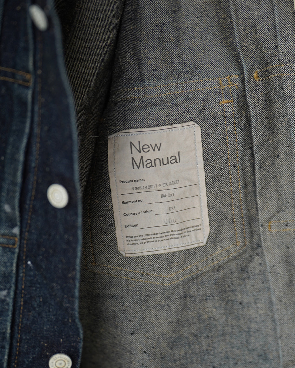 ジャケット・アウター New Manual x ref. LV 2ND T-BACK JACKET NEW MANUAL x ref. store LV 2ND T-BACK JACKET | A WORD.ONLINE SHOP