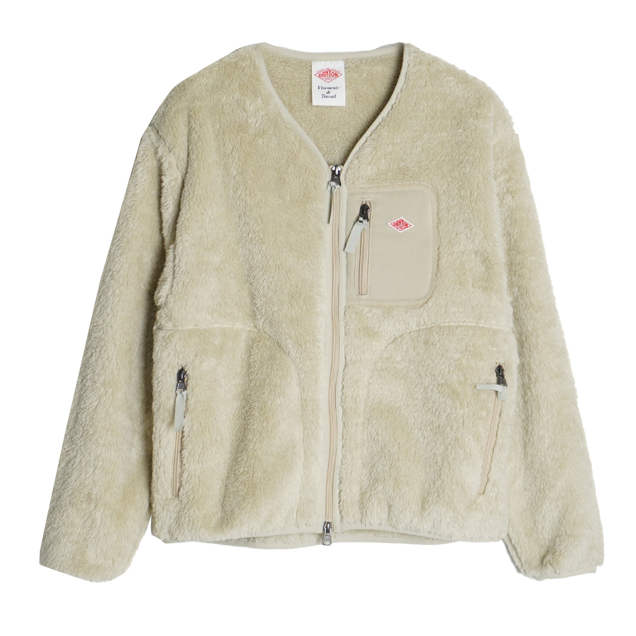 DANTON ダントン ハイ パイル ジャケット HIGH PILE JACKET Vネック フリースジャケット DT-A0358HPF【送