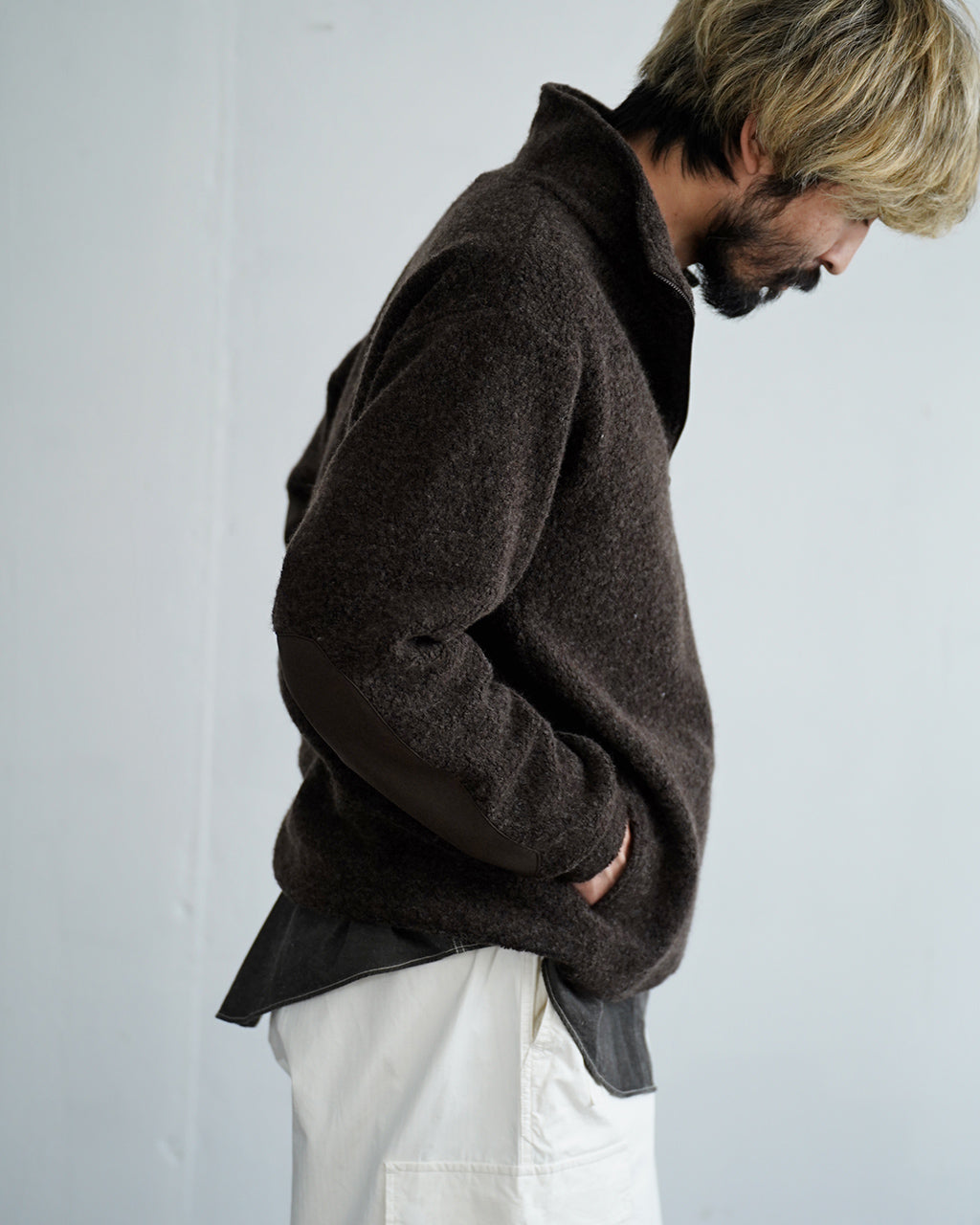 Wool Pile Half Zip Pullover VTD-0640-CS