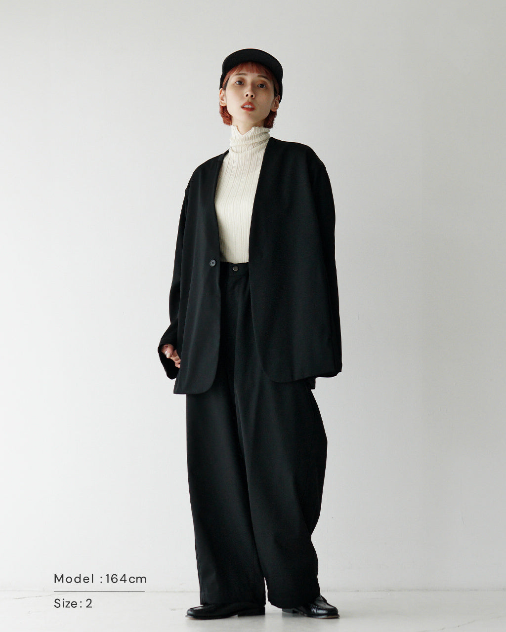 【SALE！40%OFF】AFTERHOURS アフターアワーズ カラーレス ジャケット COLLARLESS JACKET A005-D2JK