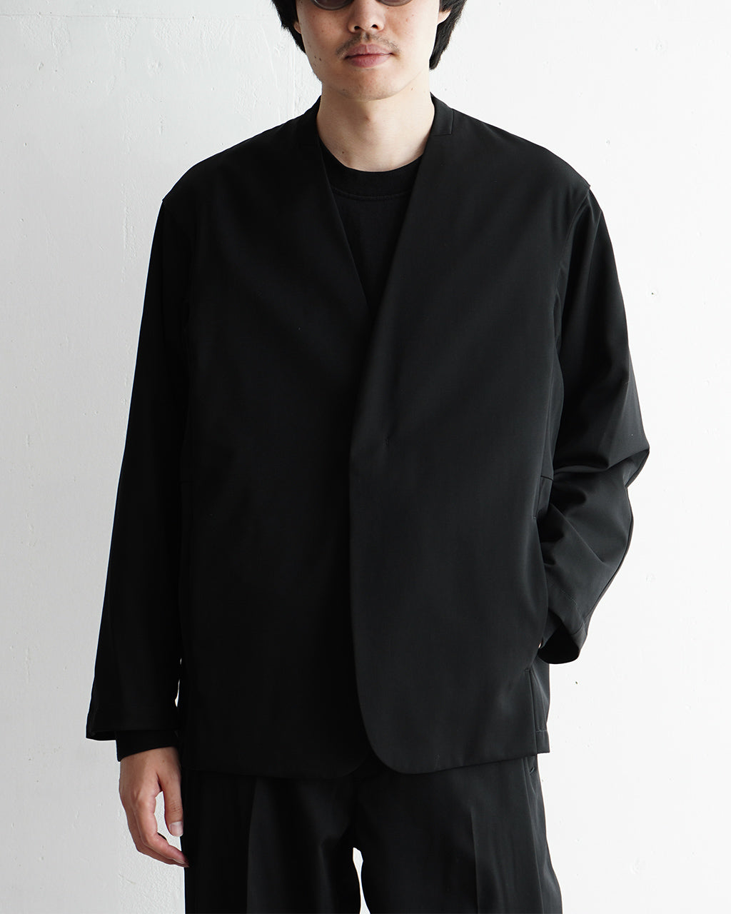 【SALE！40%OFF】AFTERHOURS アフターアワーズ カラーレス ジャケット COLLARLESS JACKET A005-D2JK