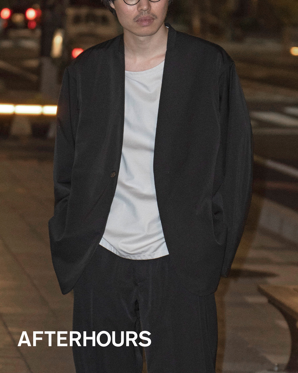 AFTERHOURS アフターアワーズ カラーレス ジャケット COLLARLESS JACKET A005-D2JK