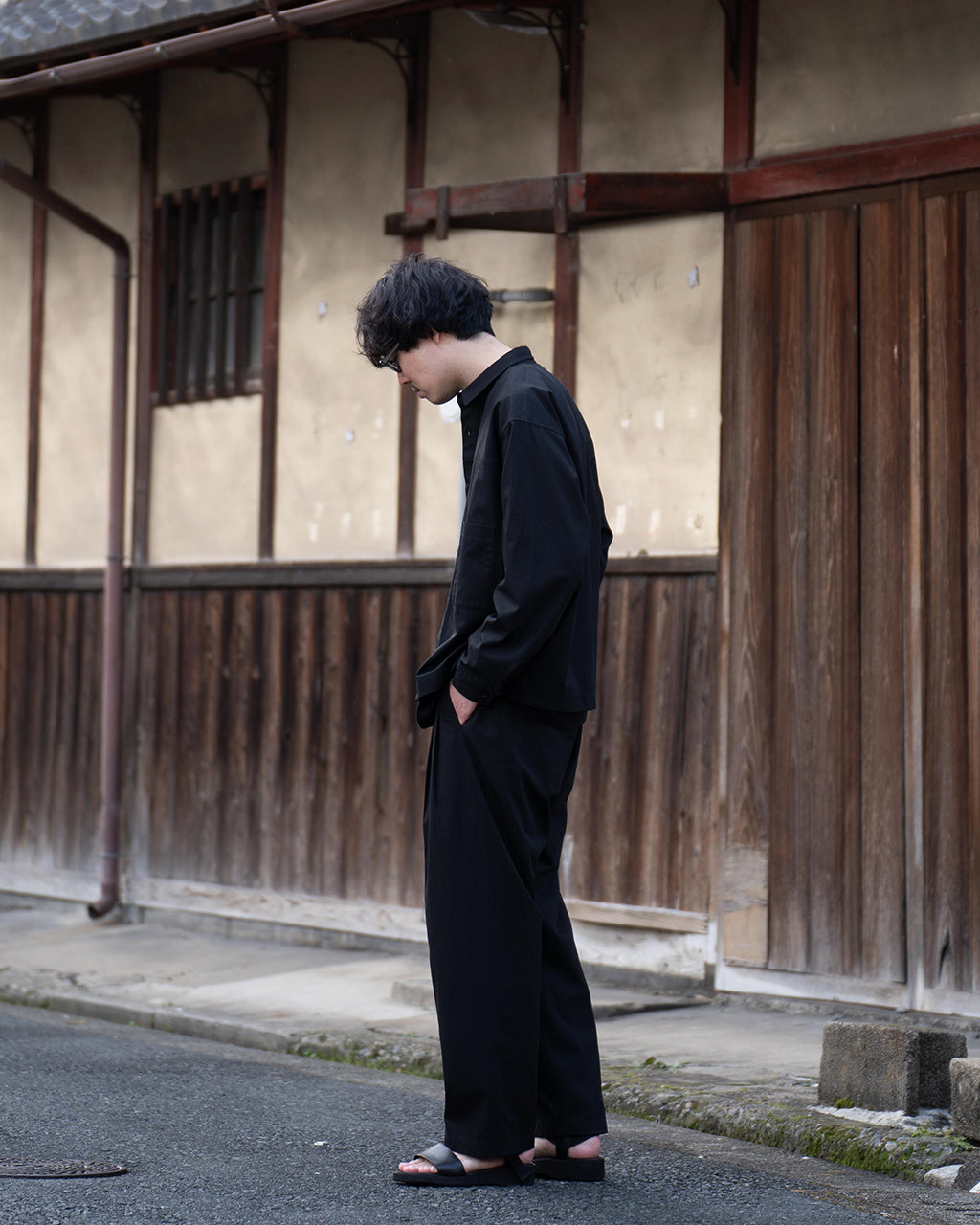 AFTERHOURS アフターアワーズ プリーツ ブルゾン PLEATED BLOUSON A006-E1BL 4499【送料無料】