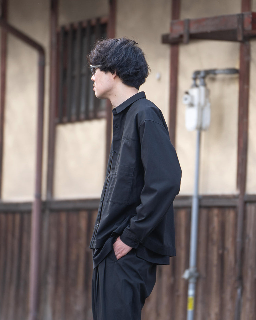 AFTERHOURS アフターアワーズ プリーツ ブルゾン PLEATED BLOUSON A006-E1BL 4499【送料無料】