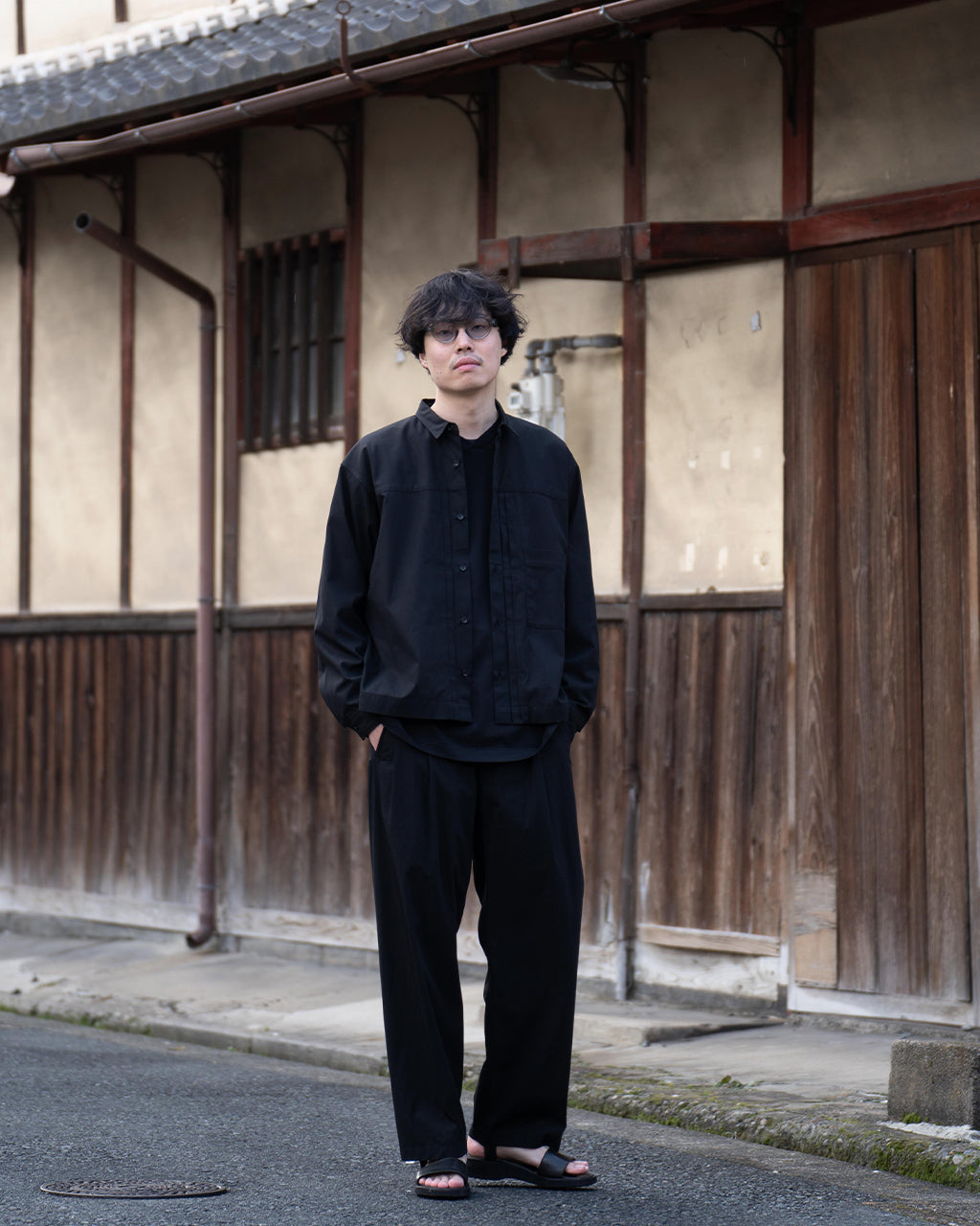 AFTERHOURS アフターアワーズ プリーツ ブルゾン PLEATED BLOUSON A006-E1BL 4499【送料無料】