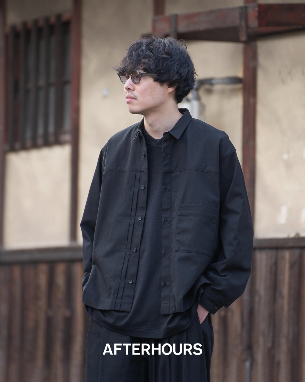 AFTERHOURS アフターアワーズ プリーツ ブルゾン PLEATED BLOUSON A006-E1BL 4499【送料無料】