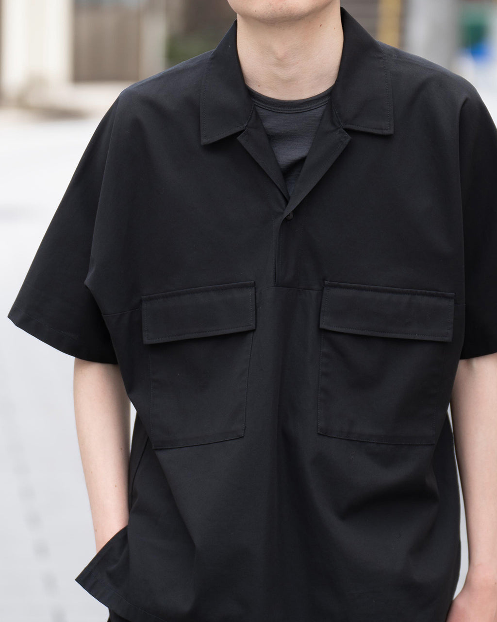 AFTERHOURS アフターアワーズ オープンカラーシャツ OPEN COLLAR SHIRT A008-E1SH 4499【送料無料】