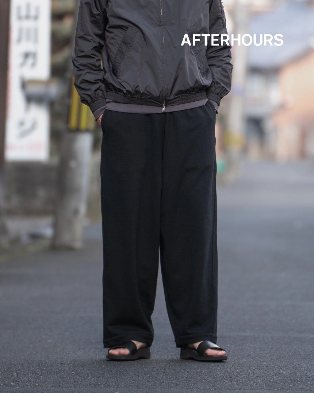 AFTERHOURS 애프터 아워즈 벤딩 라인 이지 팬츠 BENDING LINE EASY PANTS A016-E1PT【무료우송】 