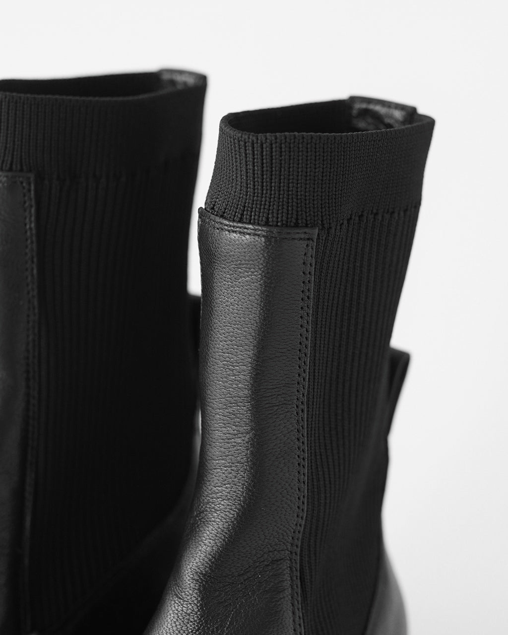 ALM. アルム ブエナ レザー ブーツ BUENA LEATHER BOOTS 厚底 プラットフォーム リブ ミドル丈 シューズ AL034B【送料無料】