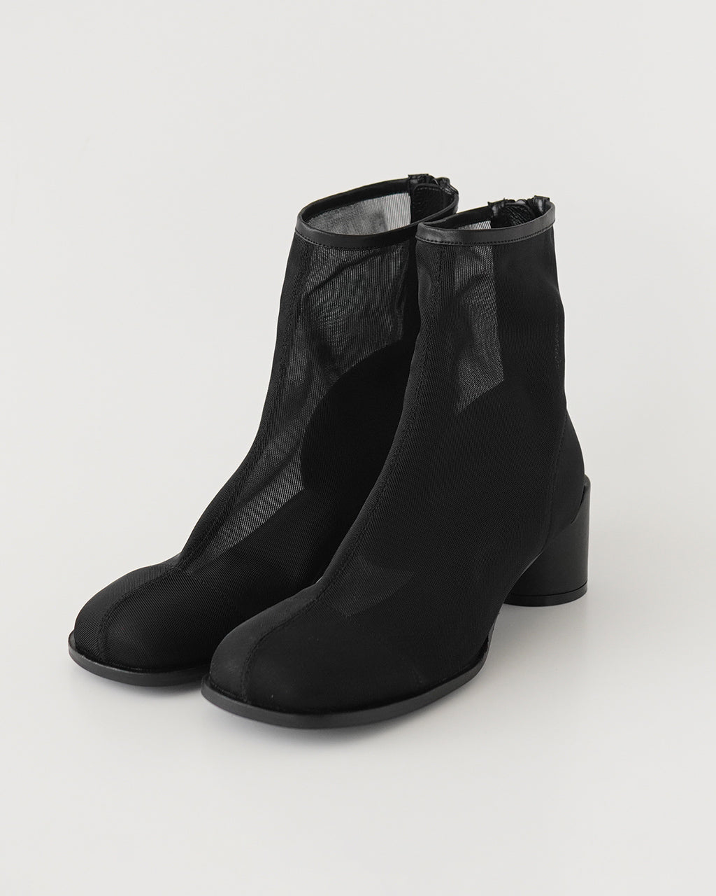 ＼早得24時間限定ポイント10倍／ALM. アルム ローブ チュール ブーツ ROBE TULLE BOOTS シアー ショートブーツ スクエアトゥ チャンキーヒール シューズ AL098B【送料無料】