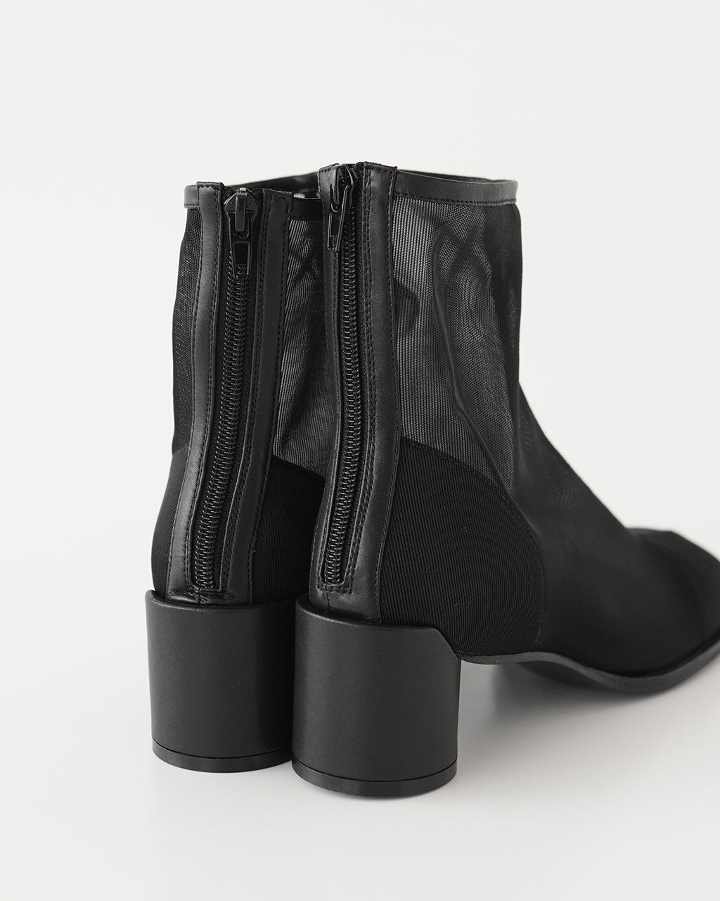 ＼早得24時間限定ポイント10倍／ALM. アルム ローブ チュール ブーツ ROBE TULLE BOOTS シアー ショートブーツ スクエアトゥ チャンキーヒール シューズ AL098B【送料無料】