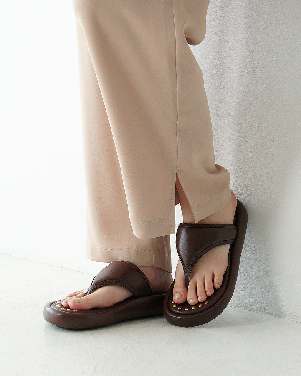 ALM アルム レザー トングサンダル TEN LEATHER SANDALS シューズ フラットサンダル 厚底 プラットフォーム AL103【送料無料】
