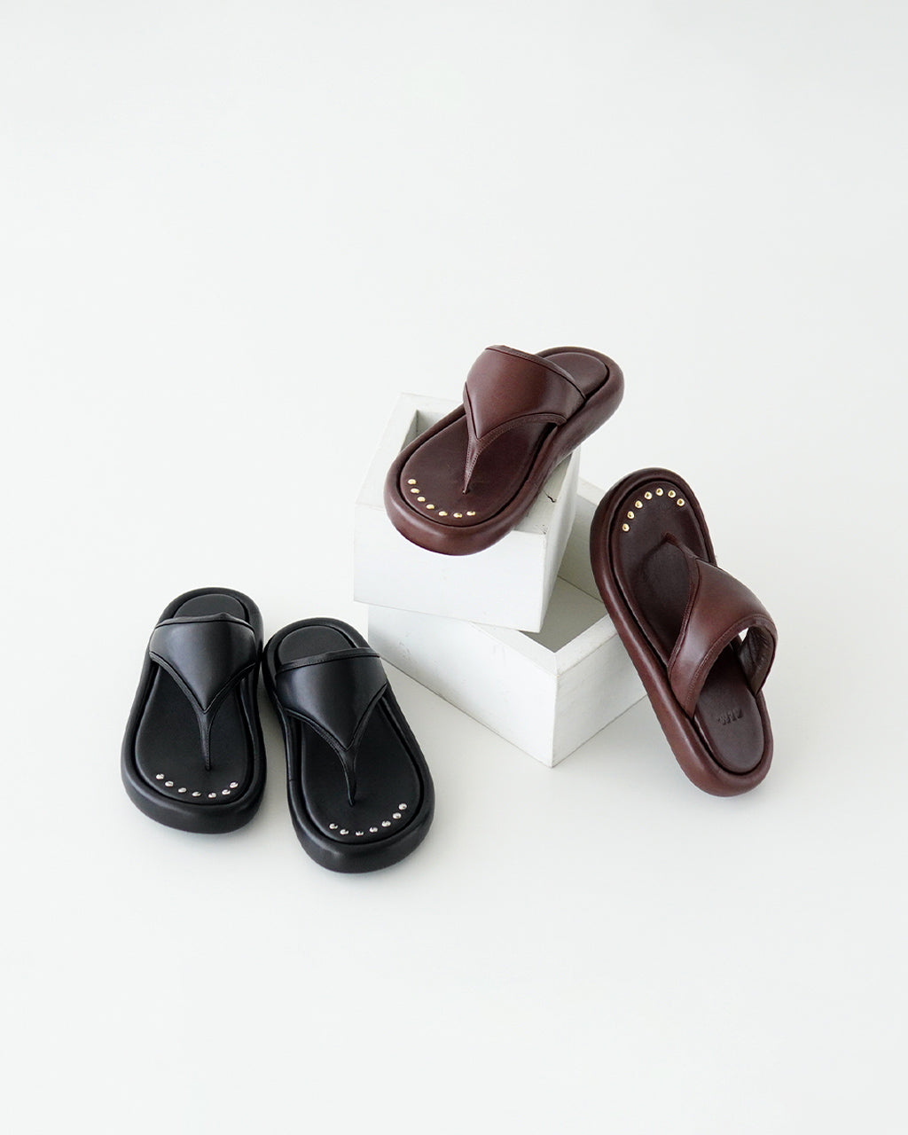 ALM アルム レザー トングサンダル TEN LEATHER SANDALS シューズ フラットサンダル 厚底 プラットフォーム AL103【送料無料】