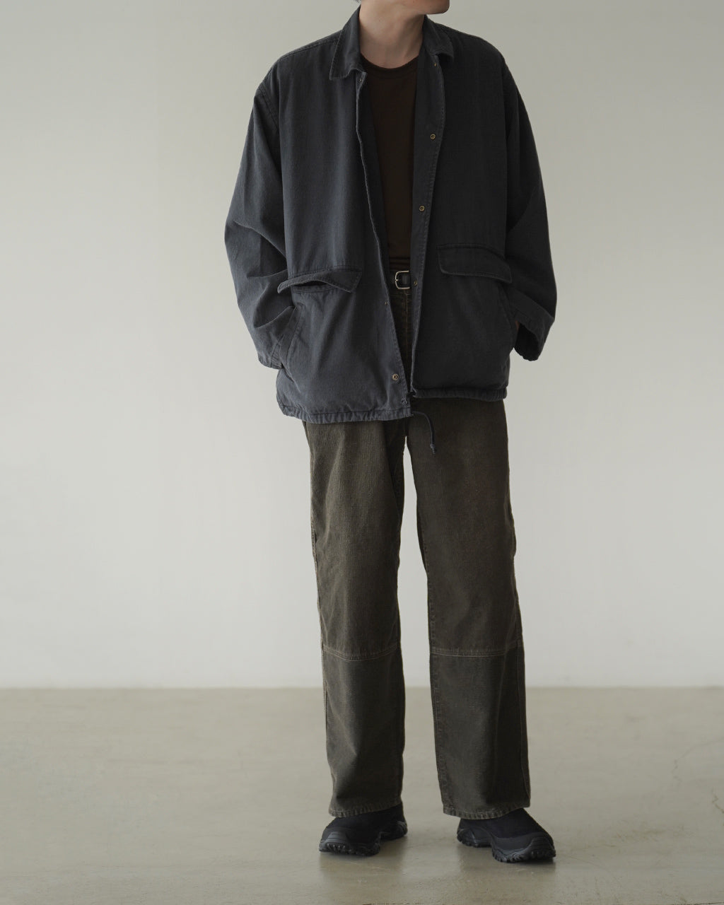 BLACK TWILL COVER COACH JACKET ALV-90177