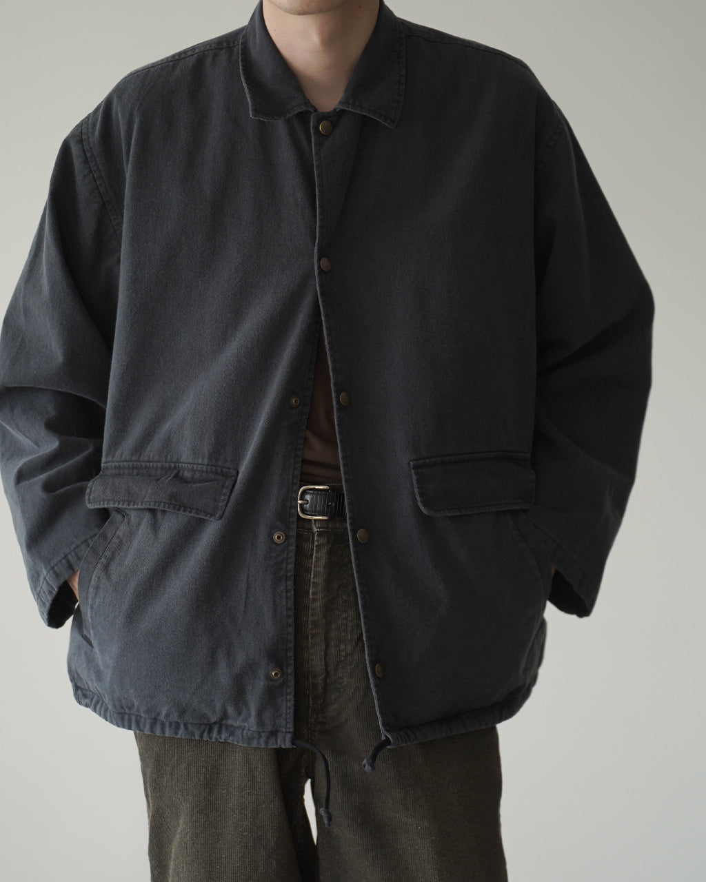 BLACK TWILL COVER COACH JACKET ALV-90177