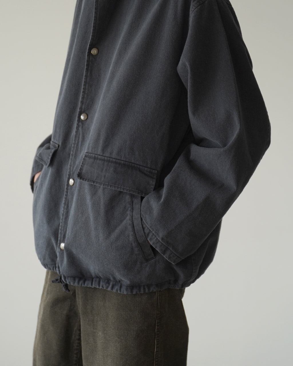 BLACK TWILL COVER COACH JACKET ALV-90177