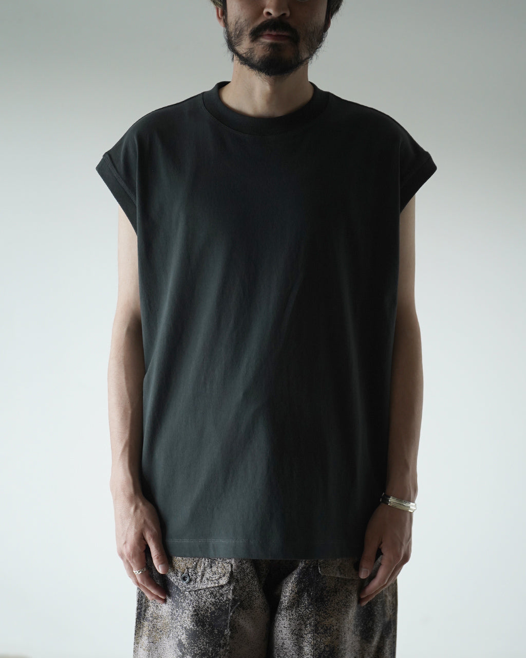 alvana アルヴァナ 空紡糸 ノースリーブTシャツ メンズ 空紡