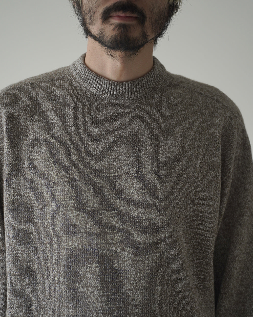 WOOL WASHI CREWNECK KNIT ALV-90203