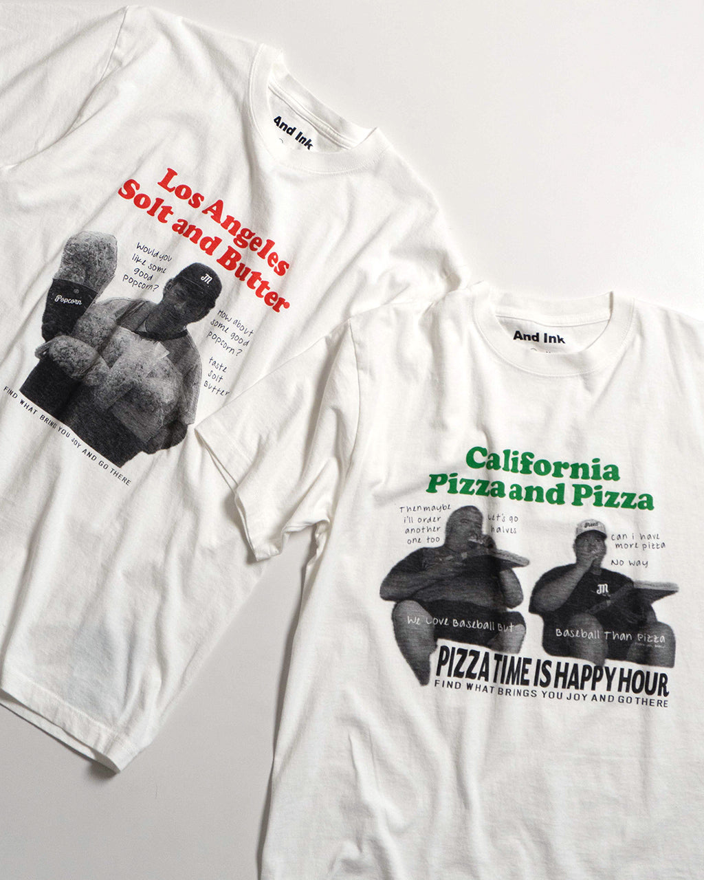 And Ink アンドインク ベーシックフォト Tシャツ ポップコーン ピザ BASIC PHOTO TEE POPCORN PIZZA 半袖