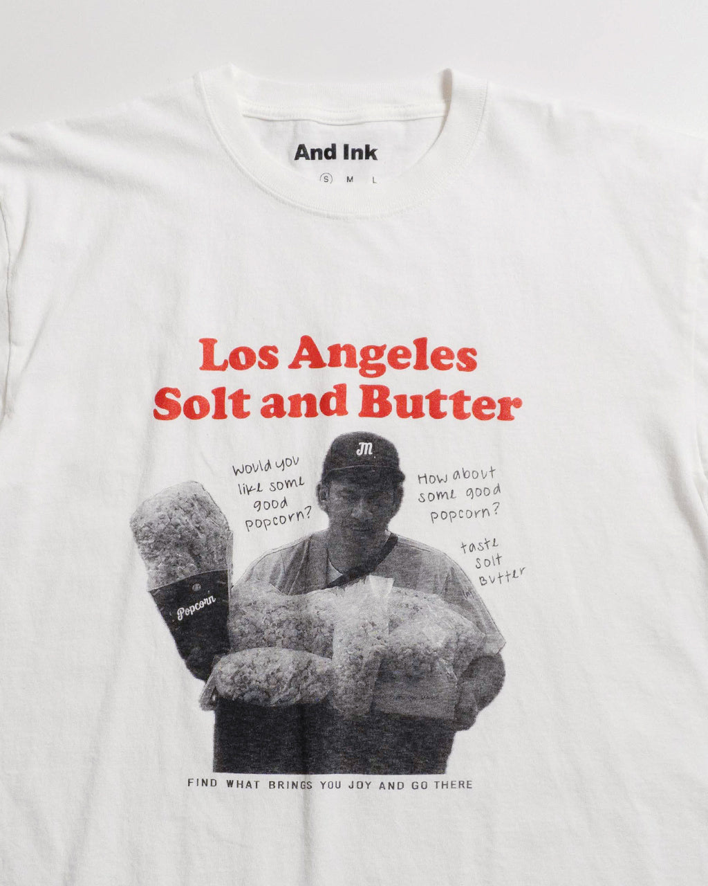 And Ink アンドインク ベーシックフォト Tシャツ ポップコーン ピザ BASIC PHOTO TEE POPCORN PIZZA 半袖