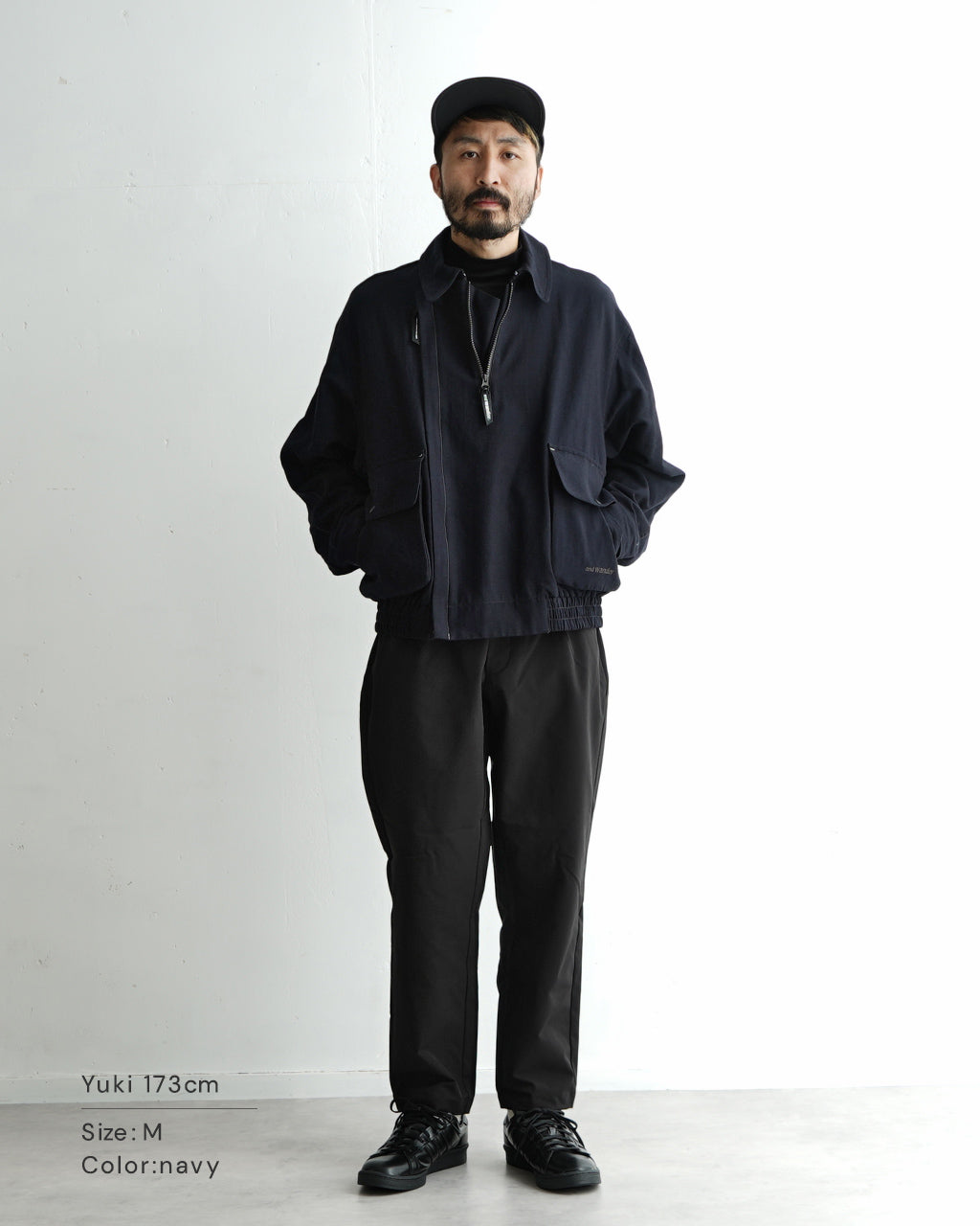 and wander アンドワンダー ジップアップ コットンウール ブルゾン zip up C W blouson 5744281139【送料無料】