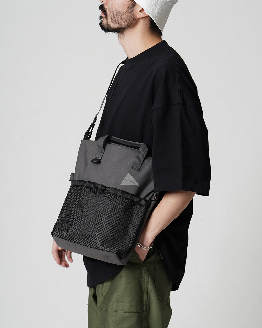 and wander アンドワンダー ポリエステル コットン 2way バッグ PE/CO 2way bag 5744975220【送料無料】