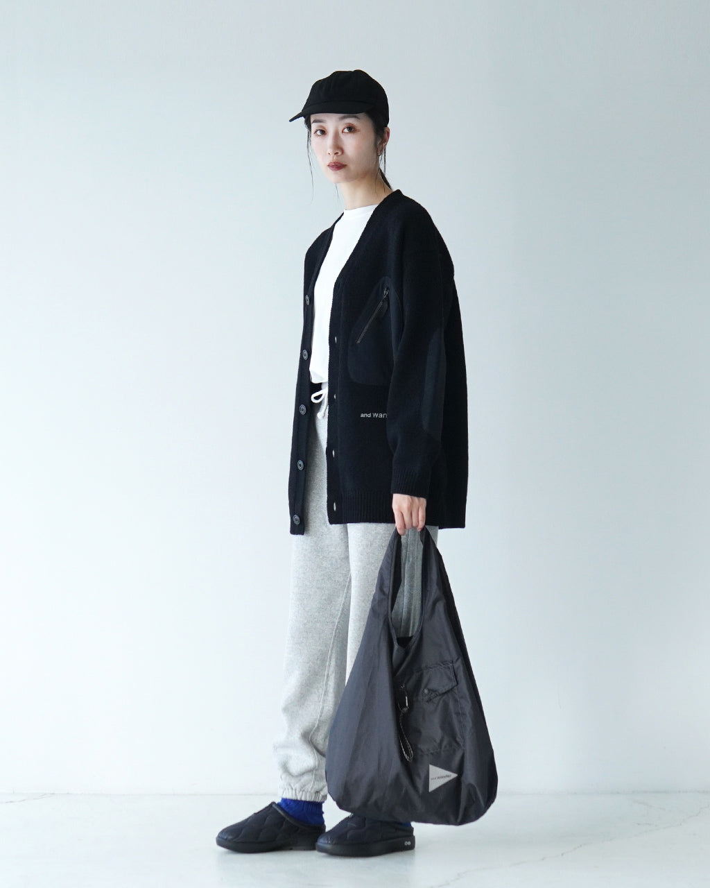 【SALE！20%OFF】and wander アンドワンダー グロサリー ポケット バッグ grocery pocket bag エコバッグ トートバッグ 5744985329