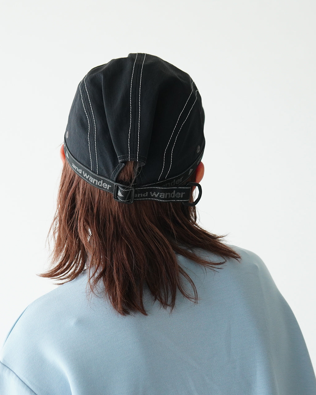 【SALE！40%OFF】and wander アンドワンダー ジャガード テープ キャップ JQ tape cap ロゴ 帽子 速乾性 5744986340