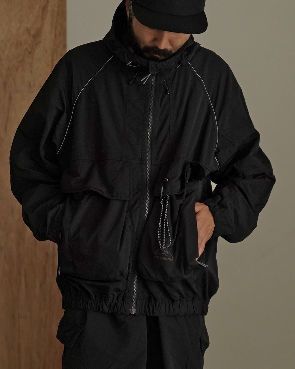ROA × and wander garment dye nylon hooded jacket 5745221536