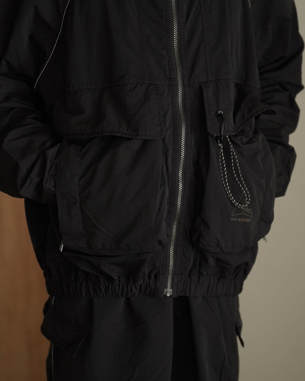 ROA × and wander garment dye nylon hooded jacket 5745221536
