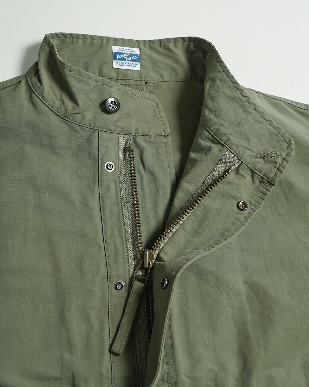 ARMY TWILL アーミーツイル スタンドカラーコート レディース COTTON NYLON STAND COAT アウター ミリタリー ジャケット ハーフコート丈 AM-2454003