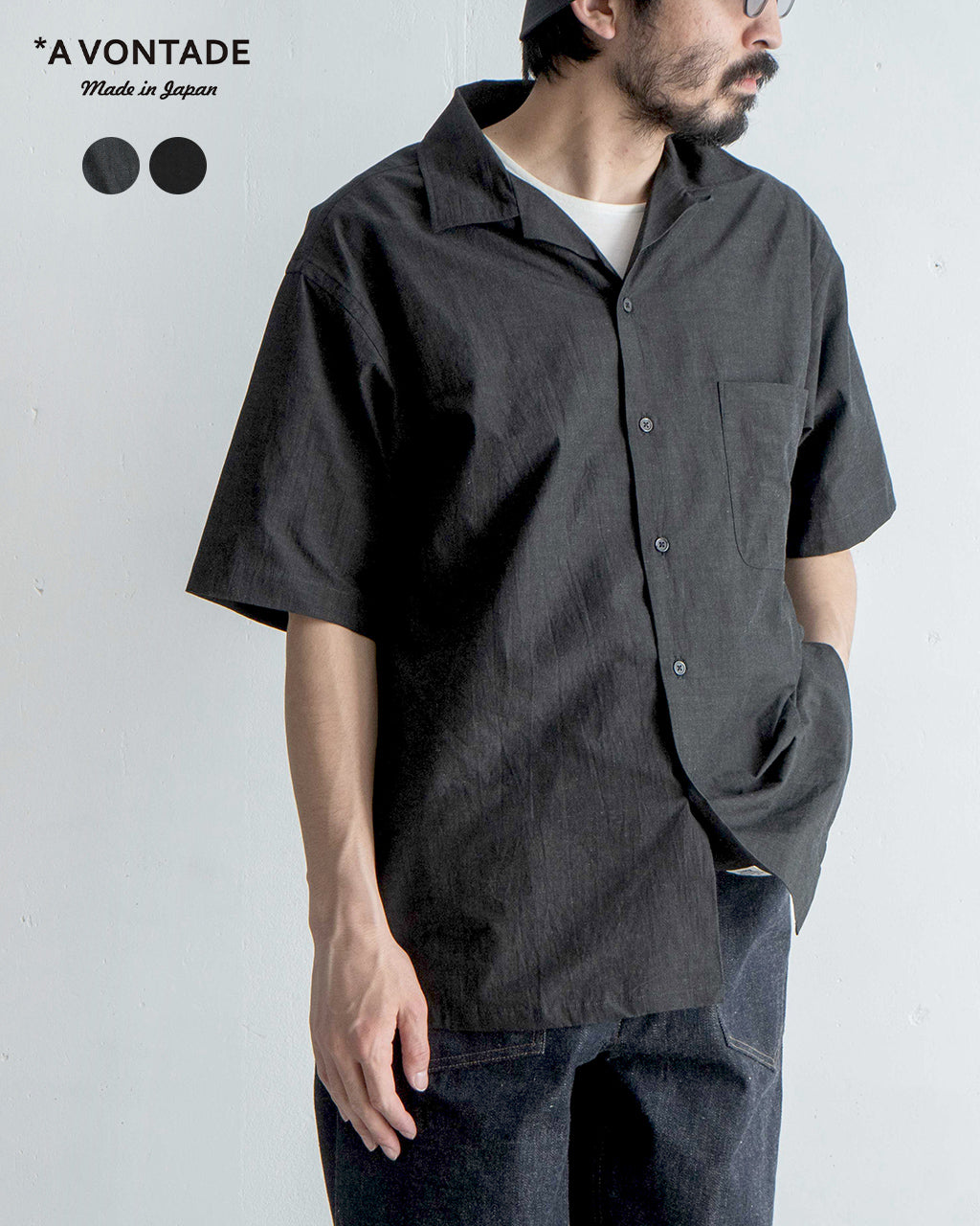 ＼早得24時間限定ポイント10倍／A Vontade アボンタージ オープンカラーシャツショートスリーブ Open Collar Shirts SS 半袖 VTD-0383-SH 【送料無料】