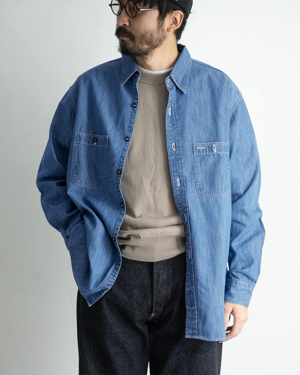 ＼早得24時間限定ポイント10倍／A VONTADE アボンタージ デニムワークシャツ トップス Denim Work Shirts VTD-0385-SH ヴィンテージデザイン エルボーパッチ【送料無料】