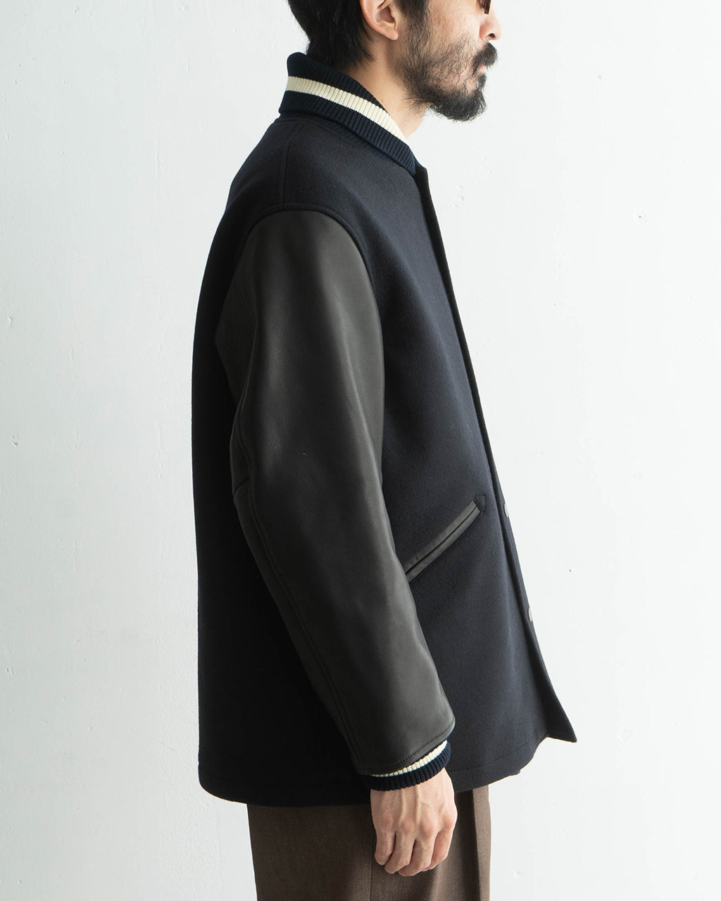 【SALE！20%OFF】A VONTADE アボンタージ アワードジャケット ロング Award Jacket Long ウール メルトン レザー VTD-0558-JK 【送料無料】