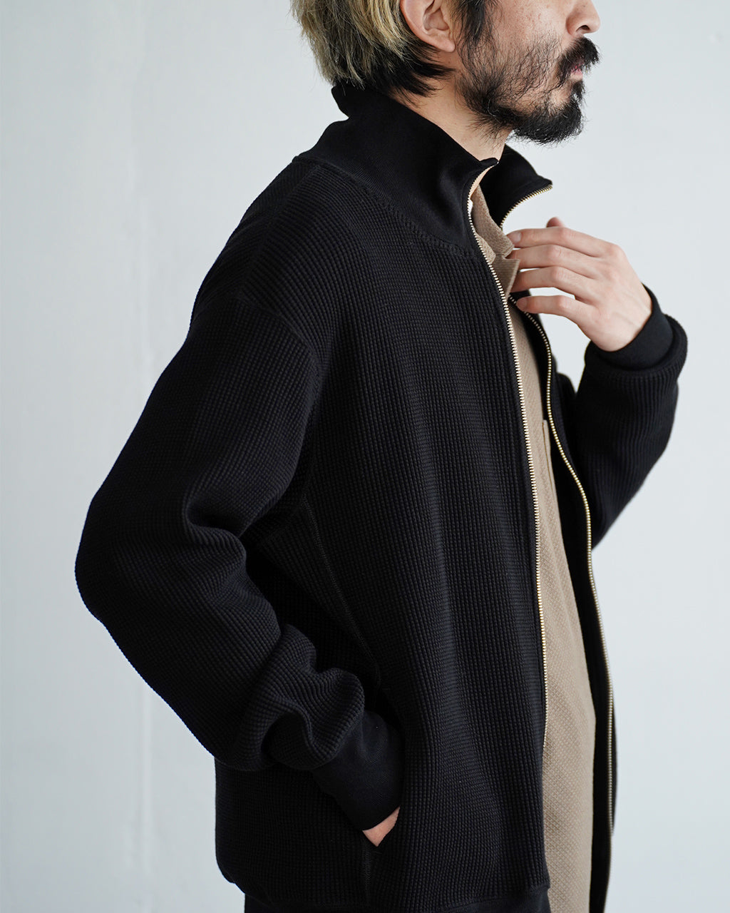 Big Waffle Drivers Zip Cardigan VTD-0602-CS