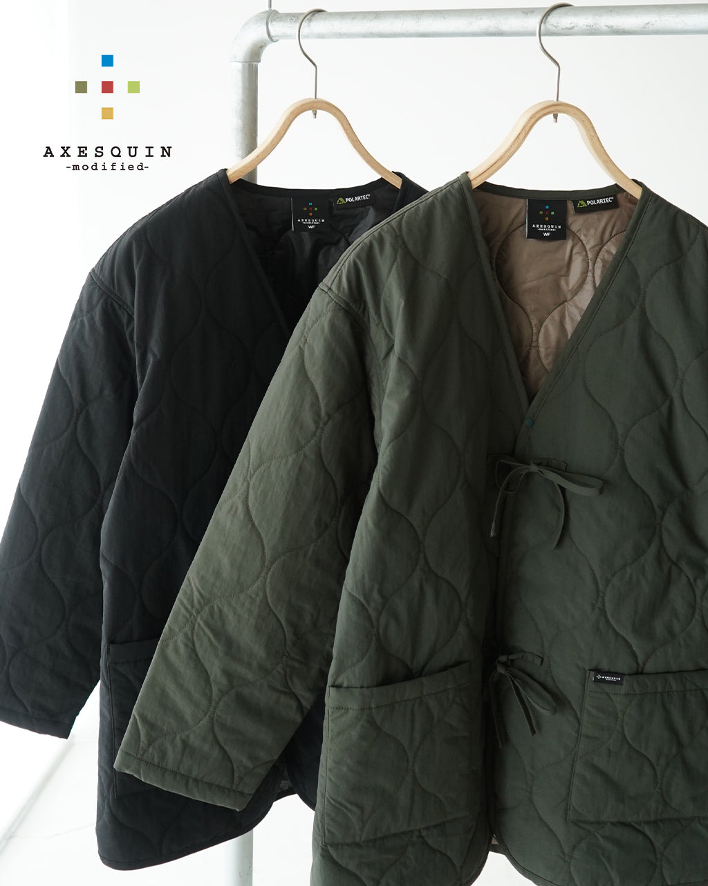 AXESQUIN-modified- アクシーズクインモディファイト キルト カラーレス ジャケット QUILTED COLLER LESS JACKET 321076【送料無料】