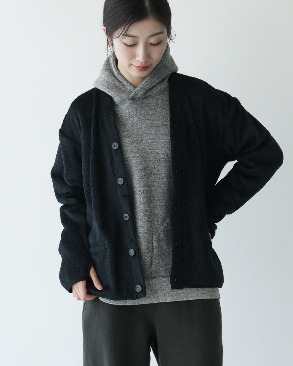 AXESQUIN-modified- アクシーズクイン モディファイド ポーラテック ハイロフト ボタン カーディガン 2.0 POLARTEC HIGH LOFT BUTTON CARDIGAN 2.0 321083【送料無料】