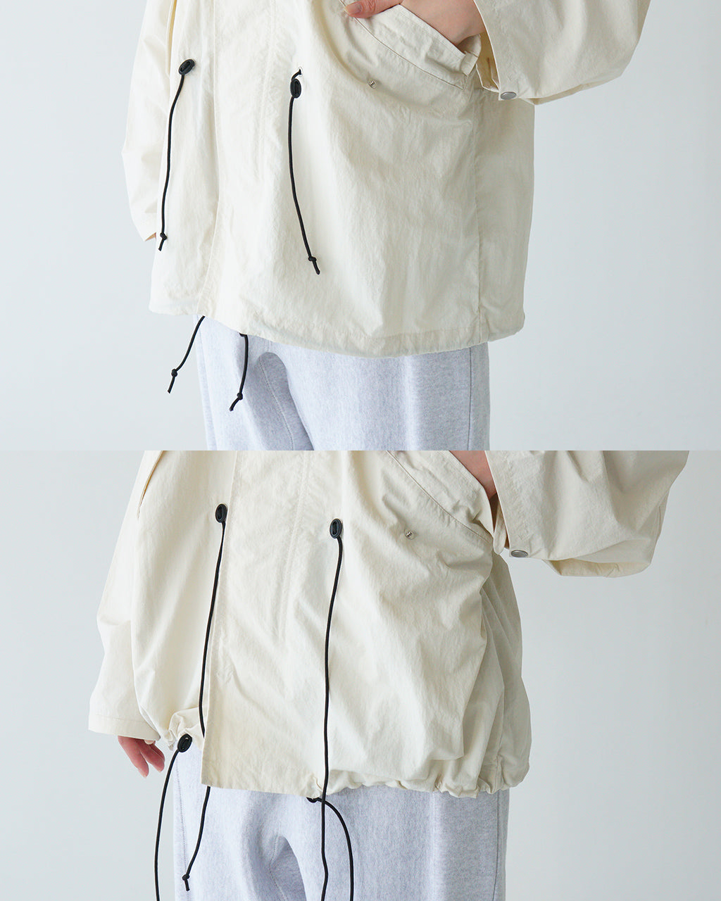 AXESQUIN-modified- アクシーズクインモディファイド ショートコート ECO NYLON SHORT COAT ブルゾン ジャケット モッズコート 321101【送料無料】