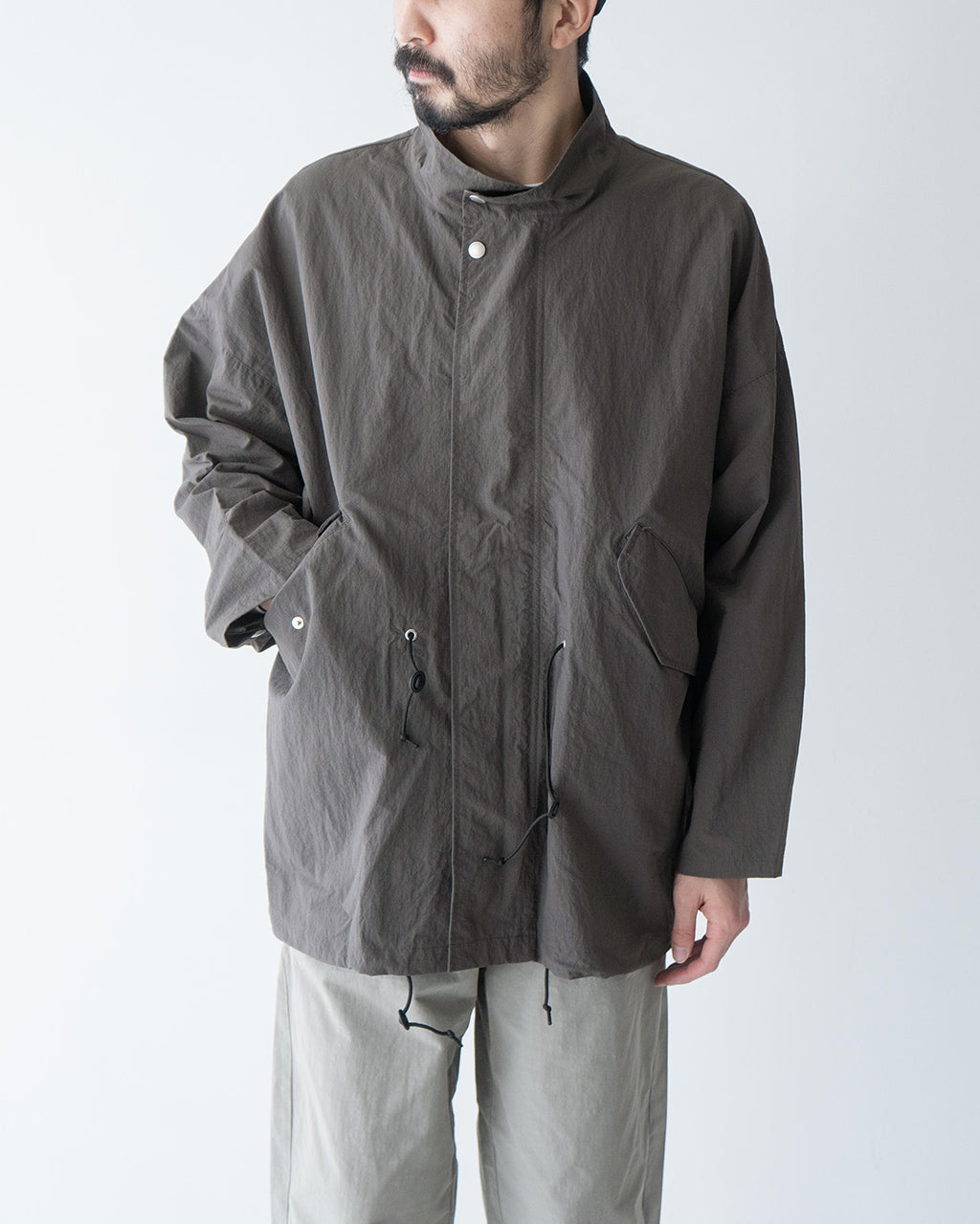 AXESQUIN-modified- アクシーズクインモディファイド ショートコート ECO NYLON SHORT COAT ブルゾン ジャケット モッズコート 321101【送料無料】