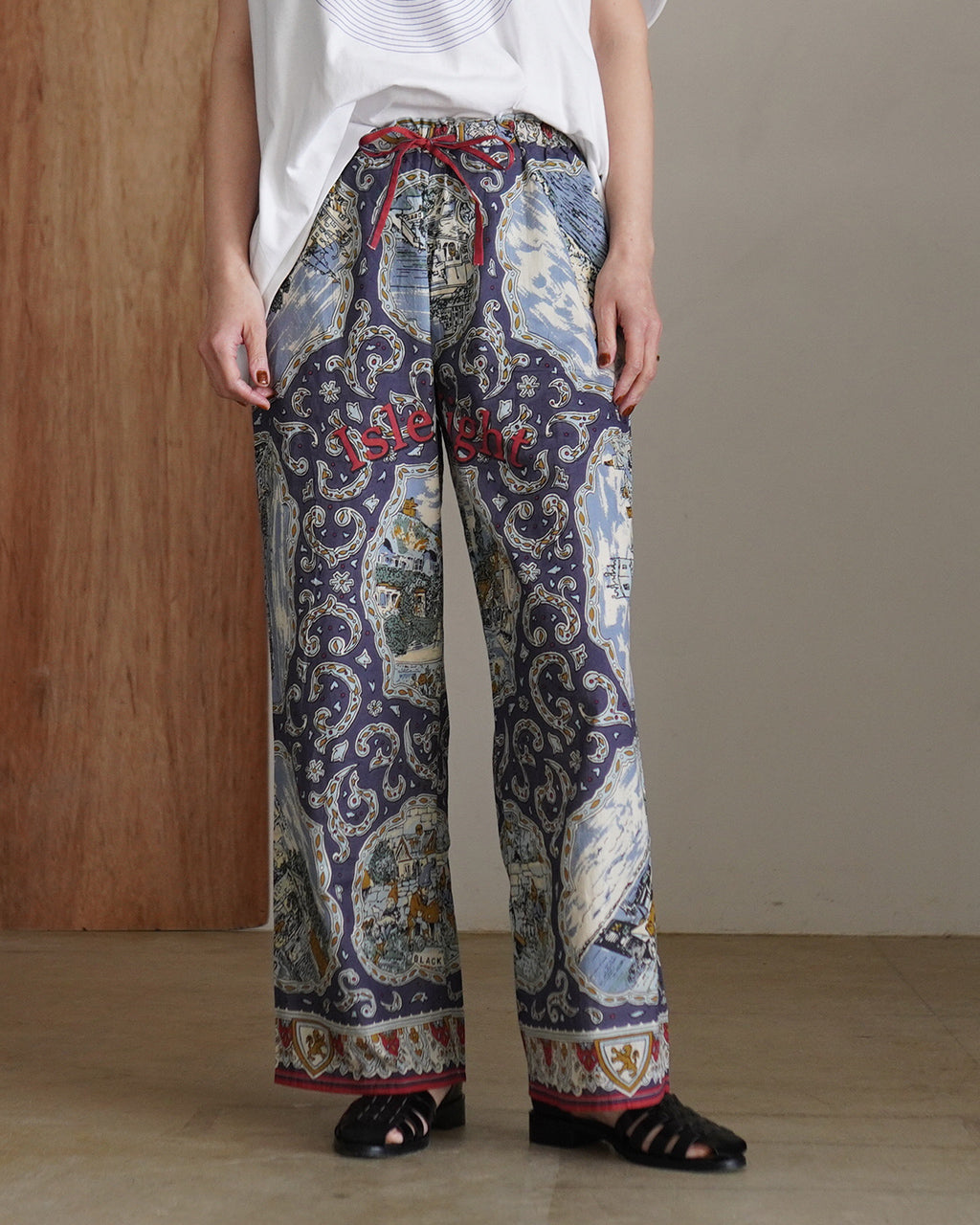 Map Print Easy Pants BM-80320S26