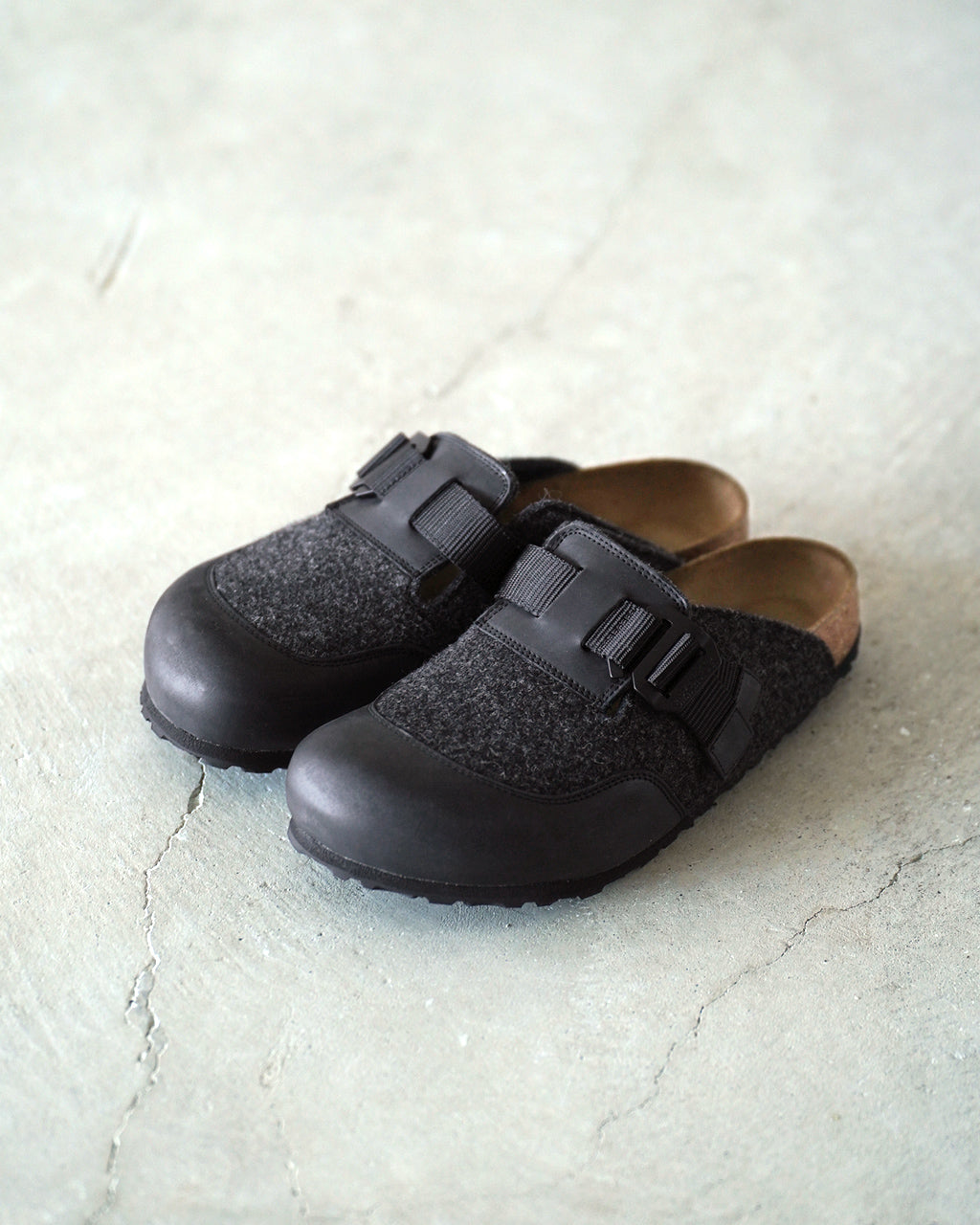 確実正規品 ほぼ新品 BIRKENSTOCK Boston Black Boston PRO / ボストン PRO ナチュラルレザー ブラック | BIRKENSTOCK
