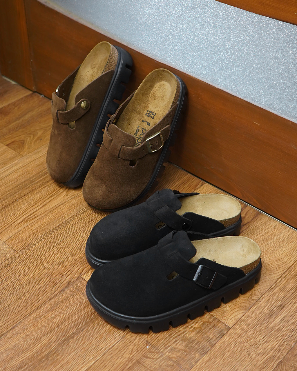 papillio by BIRKENSTOCK パピリオ バイ ビルケンシュトック ボストン Boston Chunky LEVE スエードレザー クロッグ 1028317 1028402