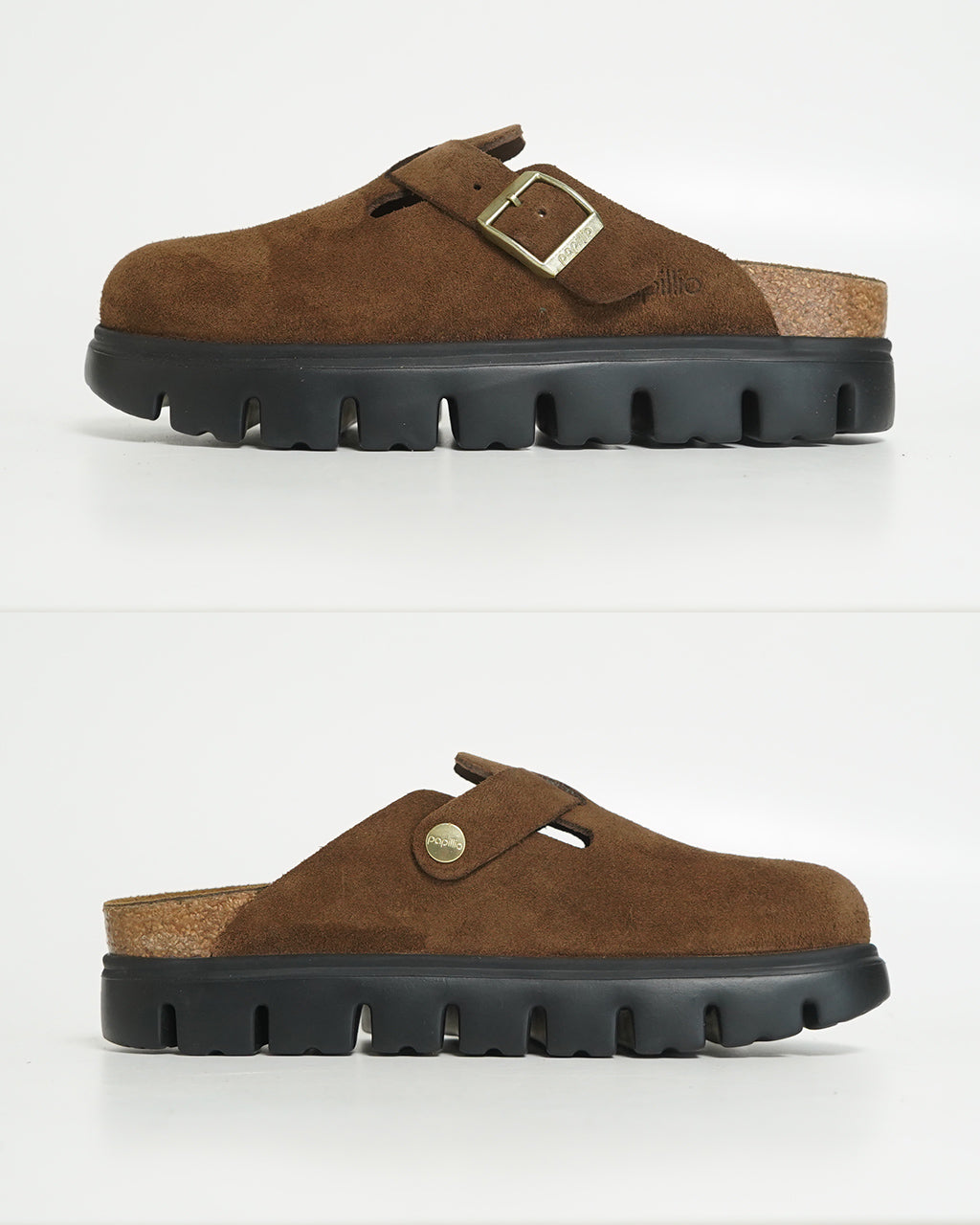 【SALE！20%OFF】papillio by BIRKENSTOCK パピリオ バイ ビルケンシュトック ボストン Boston Chunky LEVE スエードレザー クロッグ 1028317 1028402