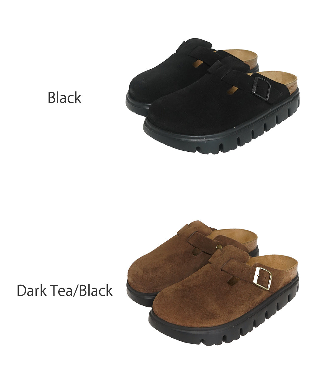 【SALE！20%OFF】papillio by BIRKENSTOCK パピリオ バイ ビルケンシュトック ボストン Boston Chunky LEVE スエードレザー クロッグ 1028317 1028402