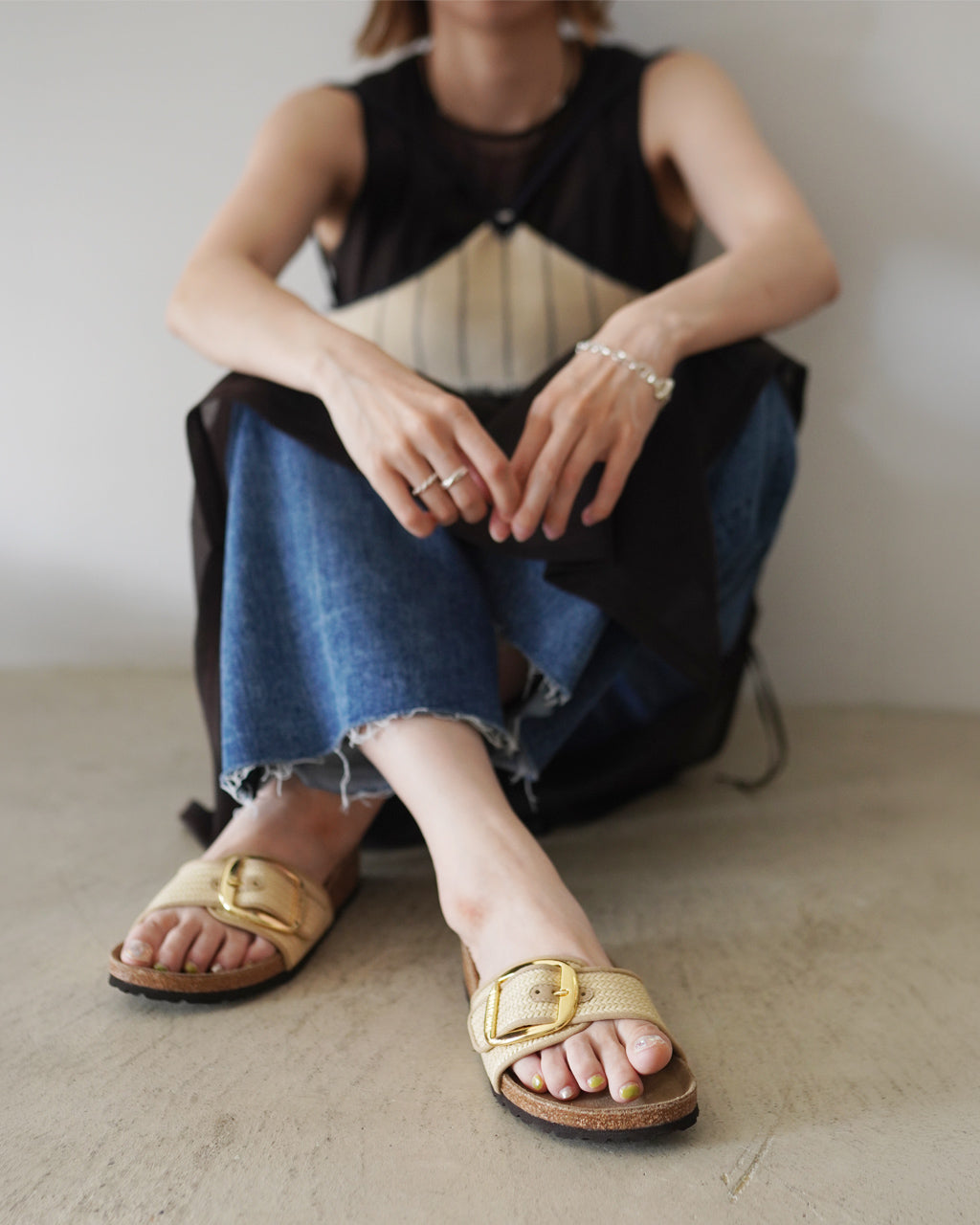 Madrid Big Buckle Raffia 1031419 1029035