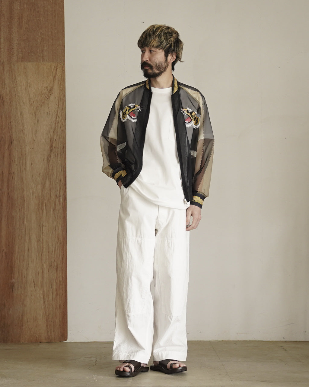 Cotton Poplin Double-knee Trousers bROOTS26S11