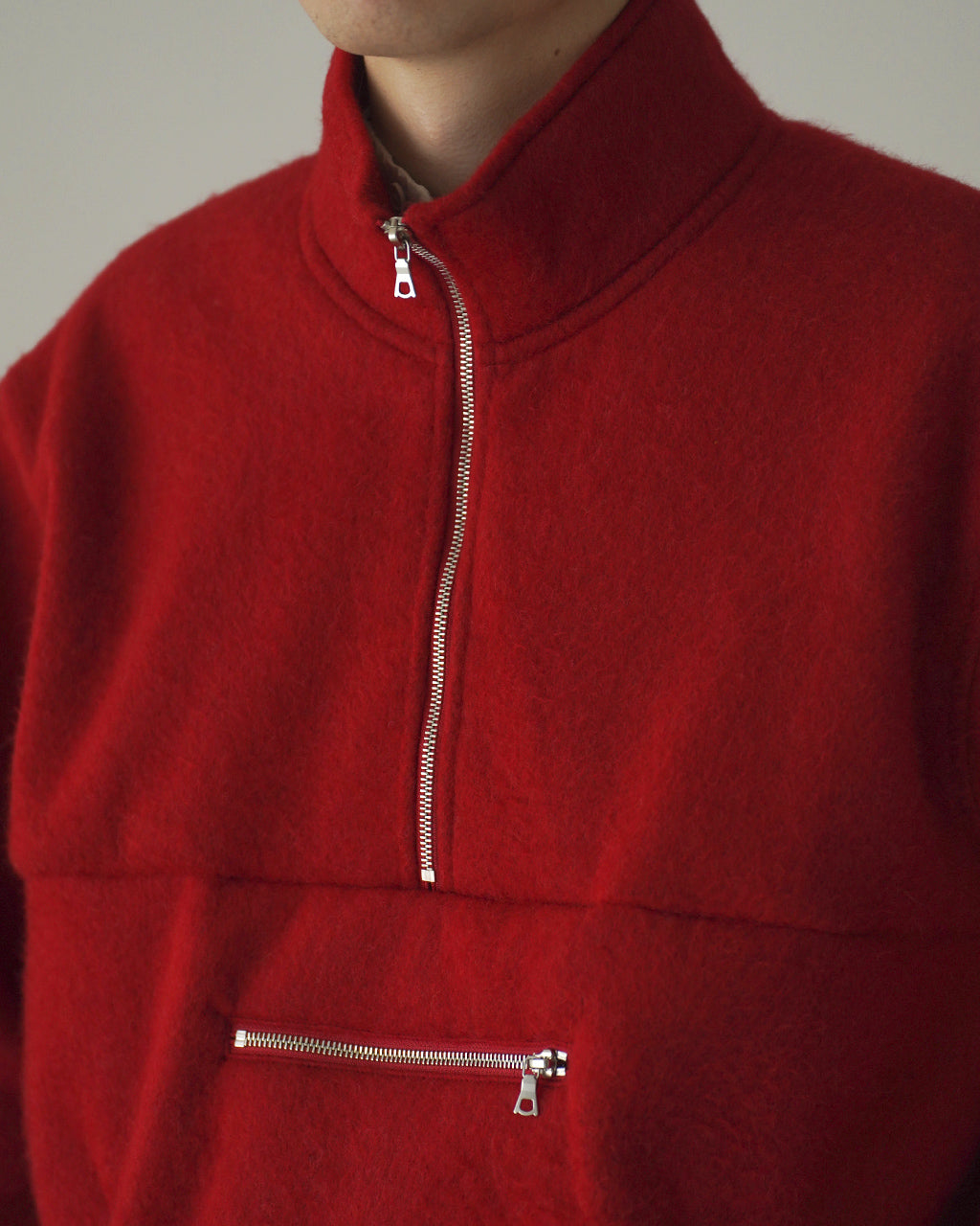 Pe/Alpaca Fleece Harf-zip P/O BHS26F032PeAp